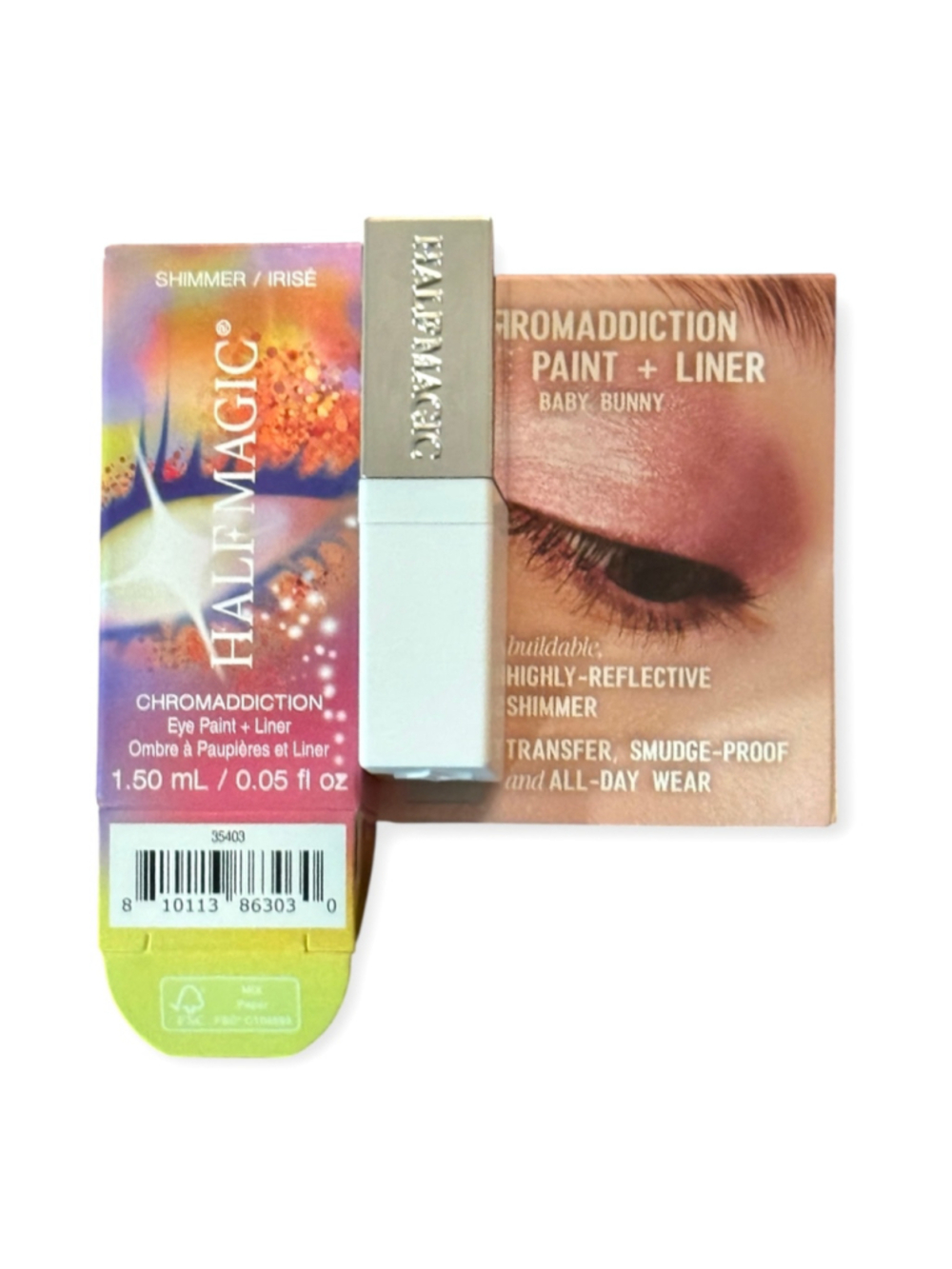 Chrome Pink Eyeshadow Half Magic, and Liner, Chroma-addiction, "baby bunny"